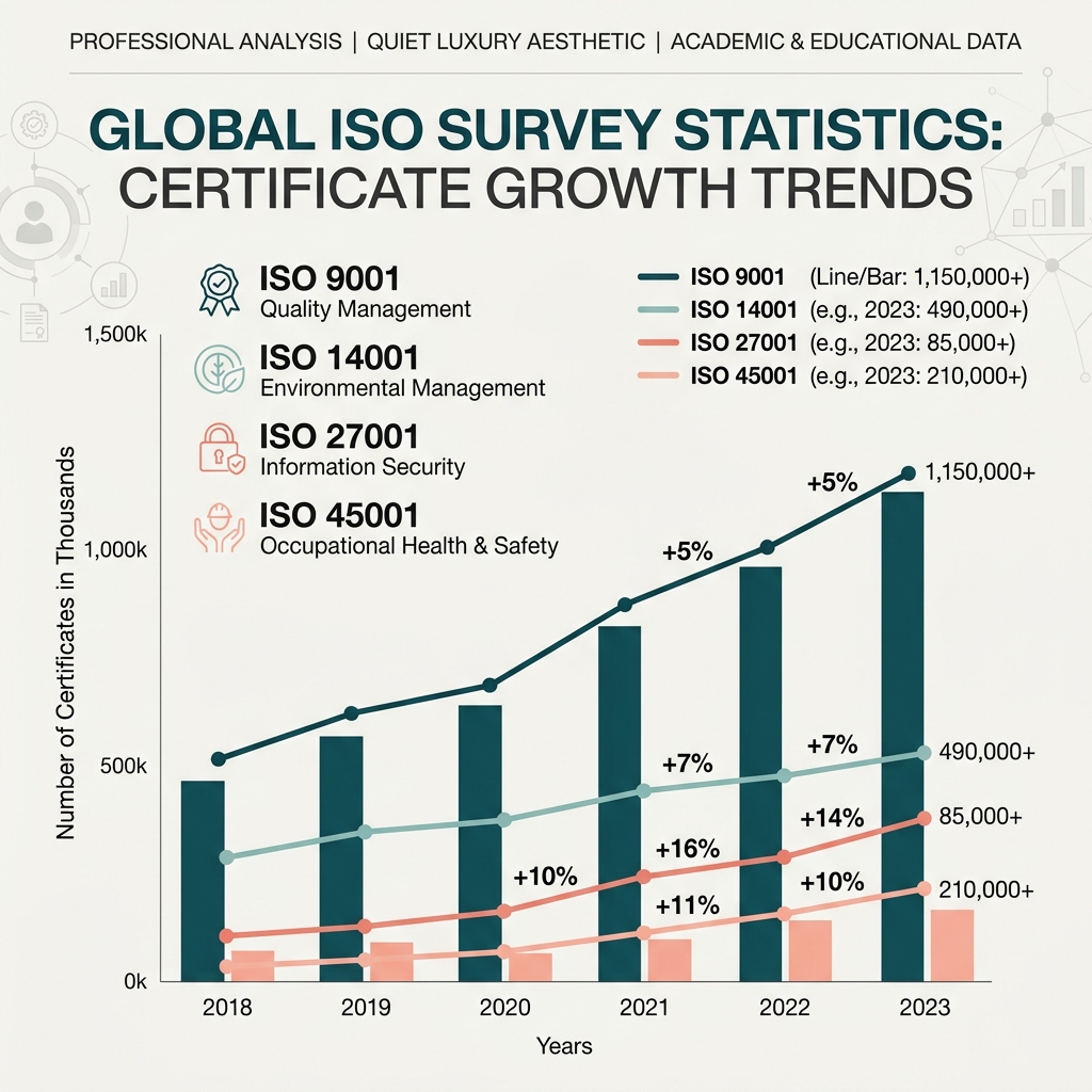 Gráfico de crecimiento de certificaciones del ISO Survey